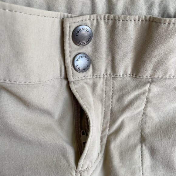 Columbia Omni-Shield Womens Sz 4 Tan Convertible Nylon Hiking Pants Lightweight - Picture 9 of 16